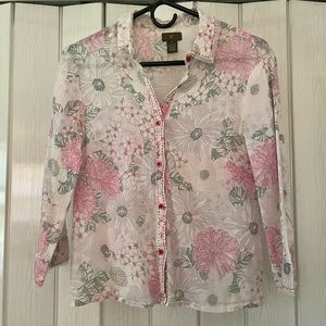 Anthropologie floral blouse